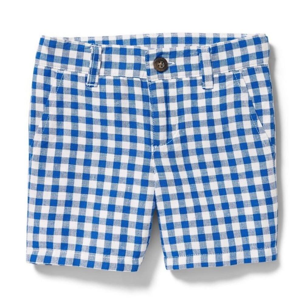 Janie and Jack Gingham Linen Shorts, 18-24M - NWT -